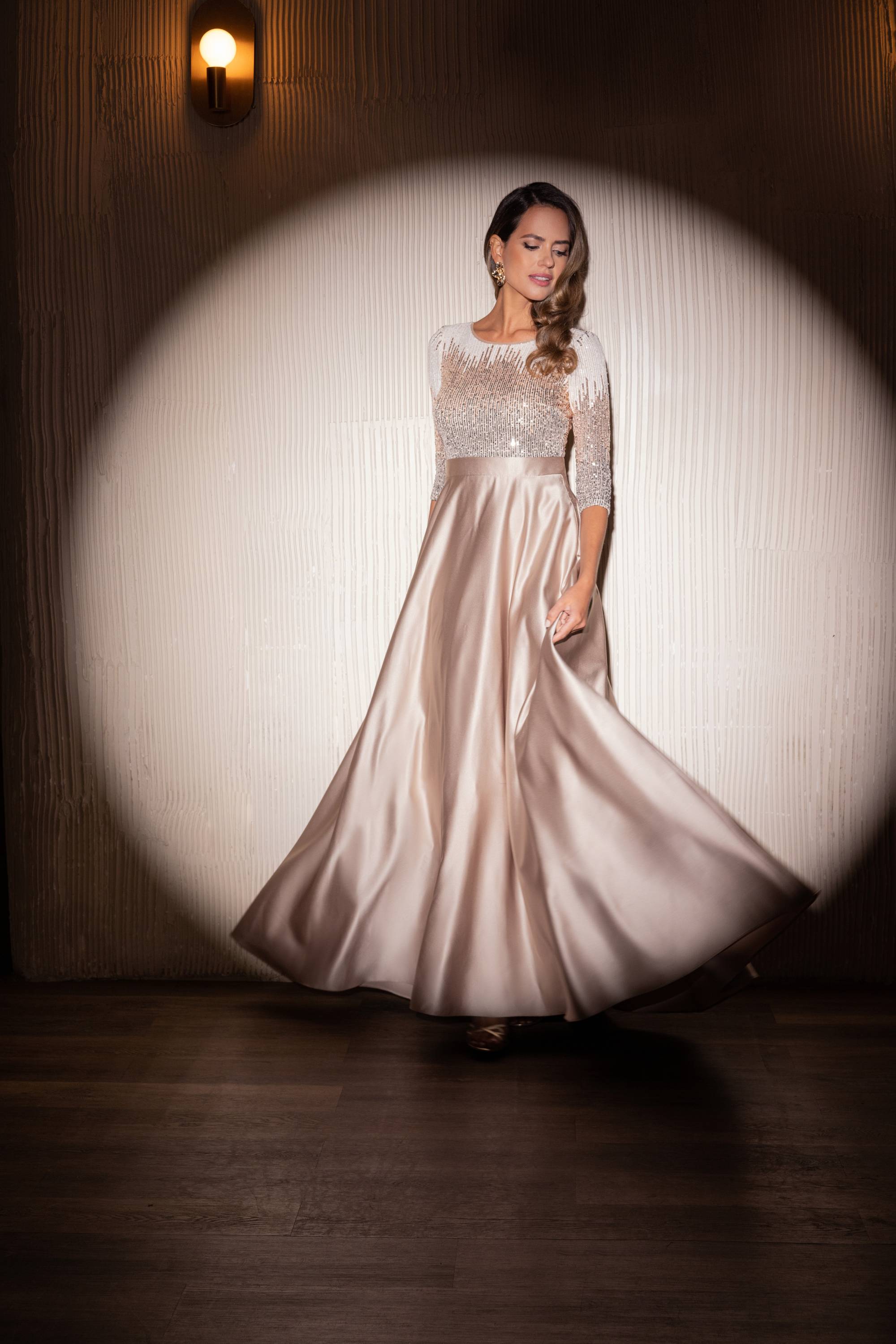 "Quinn" Embellished Sequin Ballgown