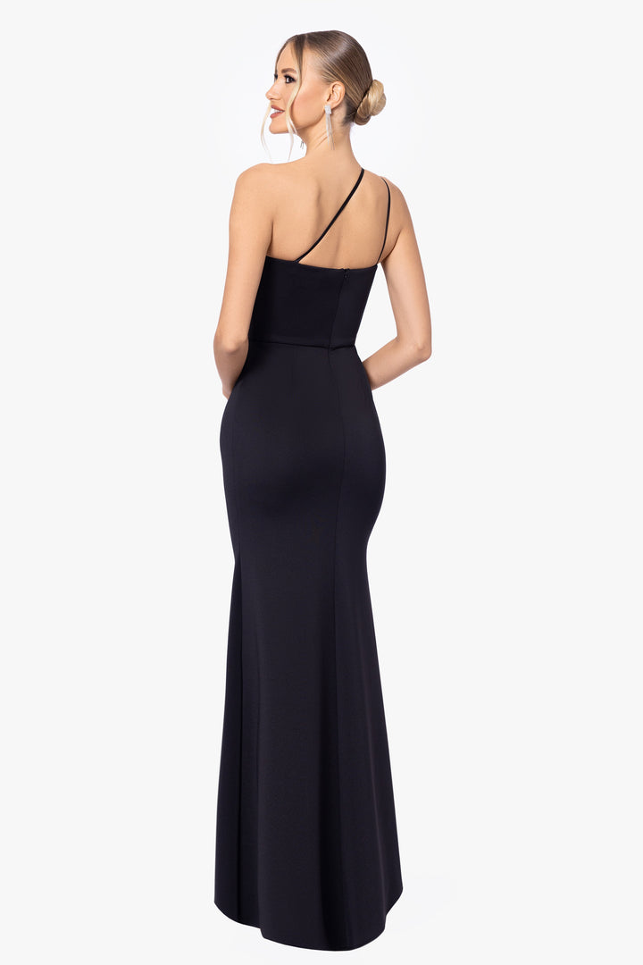 "Sonia" One Shoulder Rosette Gown