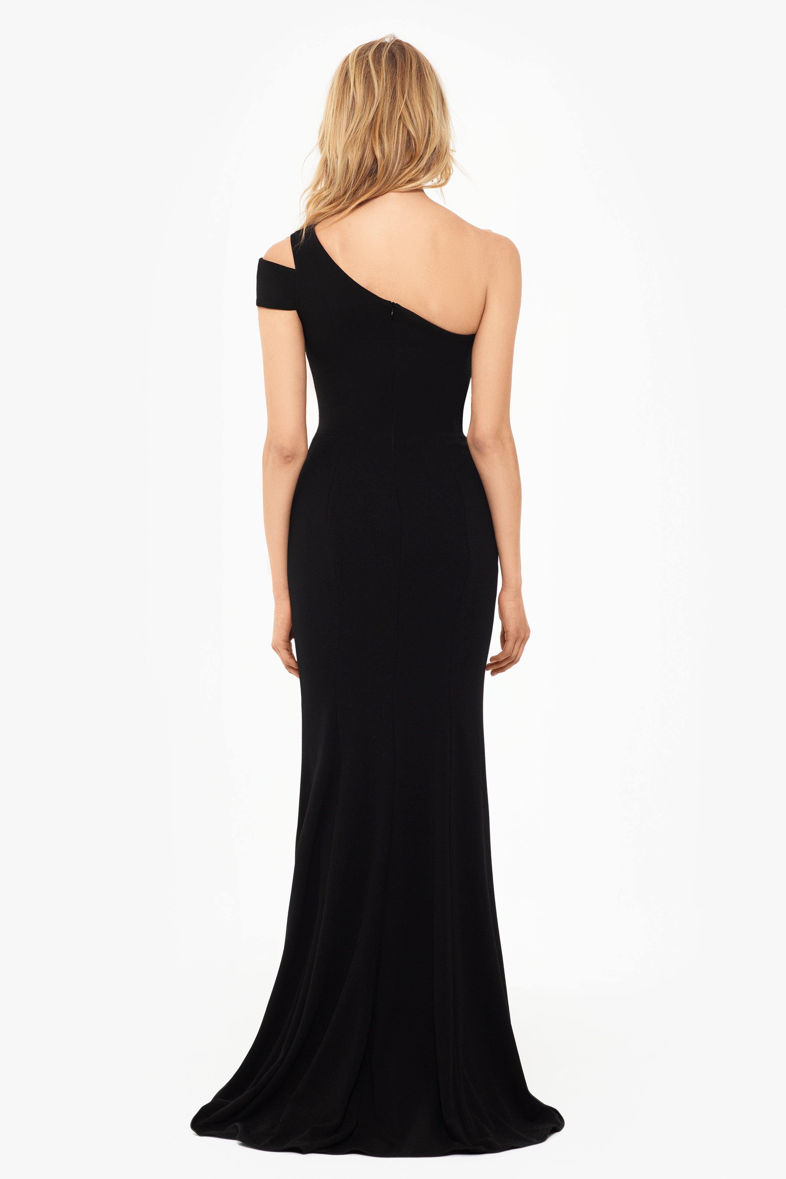 "Paulina" Cutout One Shoulder Floor Length Gown