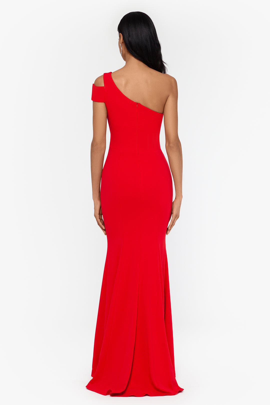 "Paulina" Cutout One Shoulder Floor Length Gown