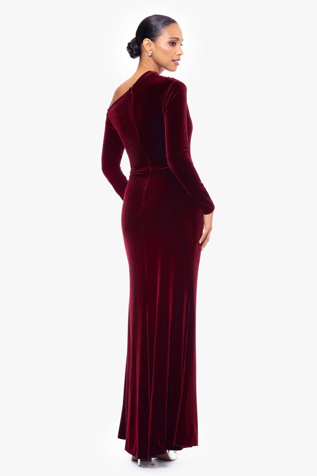 "Annette" Long Velvet Drop Shoulder Long Sleeve Dress