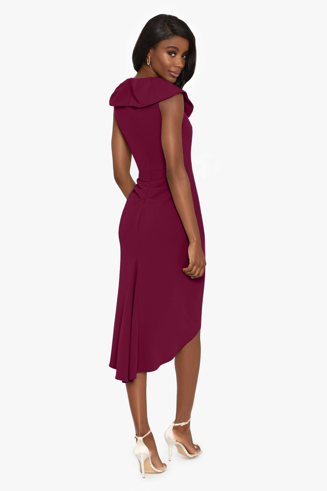 "Palmer" Midi Scuba Crepe Tuxedo Dress