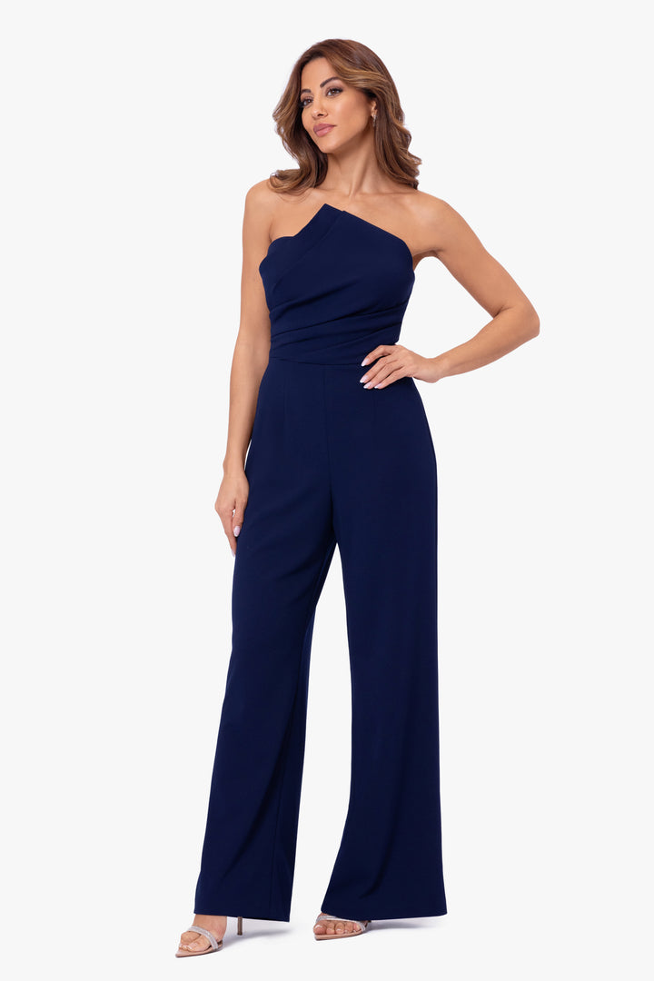 "Meredith" Sleeveless Scuba Crepe Jumpsuit