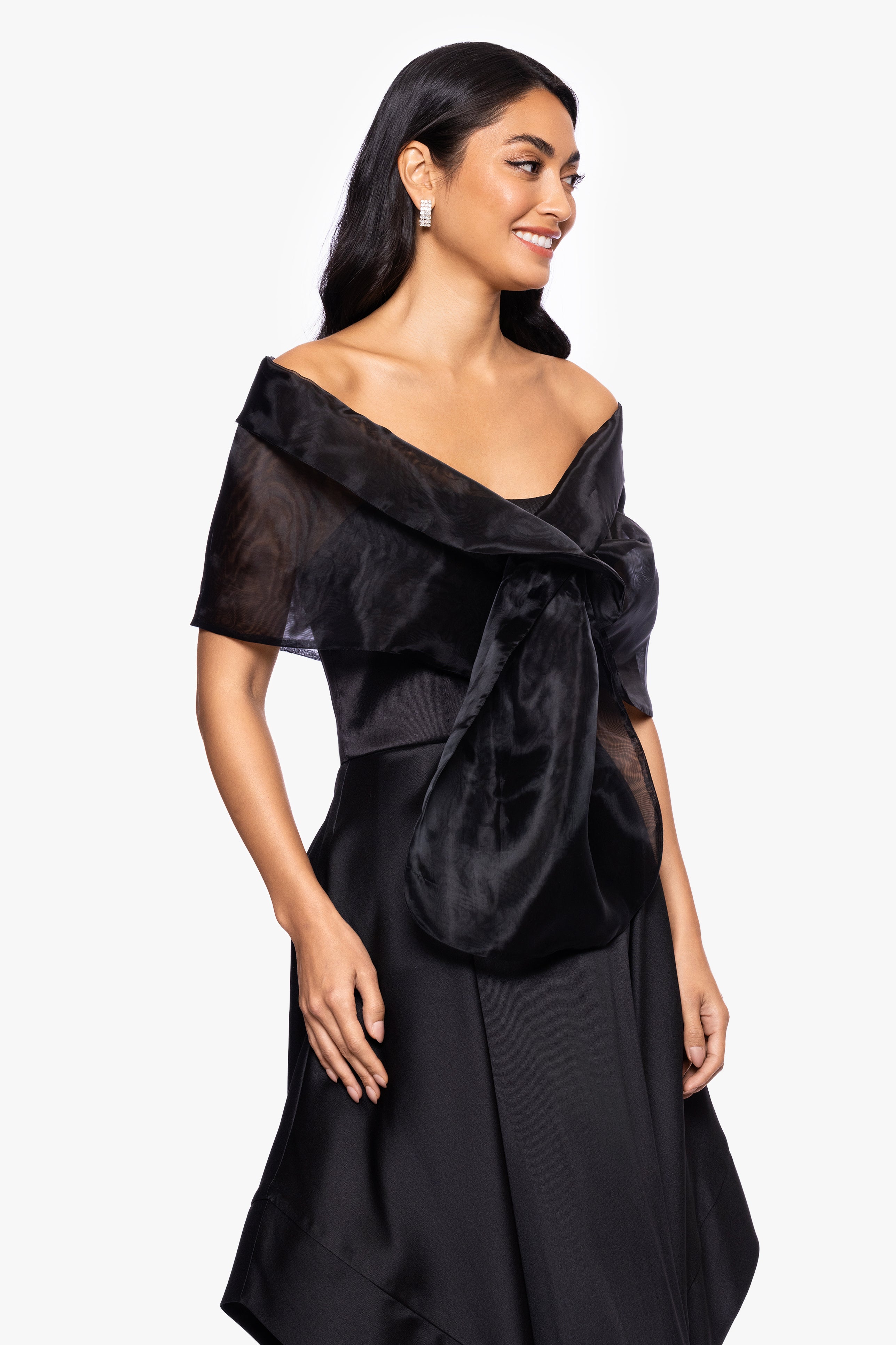 "Joan" Pull Through Organza Shawl Wrap