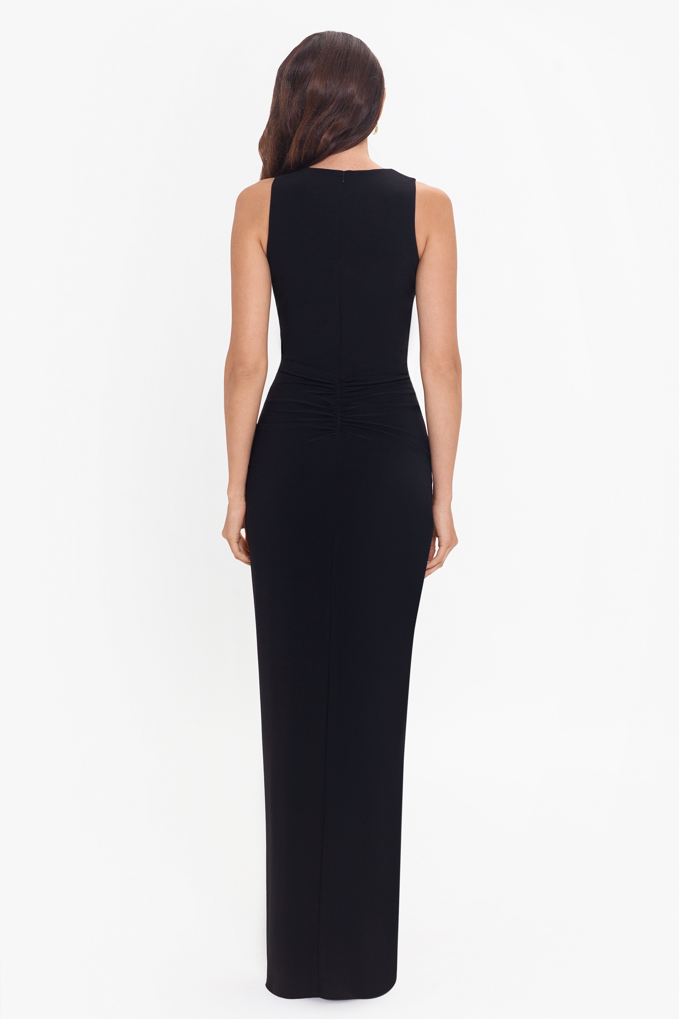 "Bobbi" Ruffled V-Neck Gown - Betsy & Adam