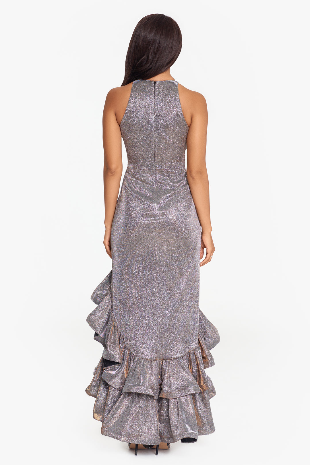 "Miranda" Ruffle Tier Galaxy Glitter Dress